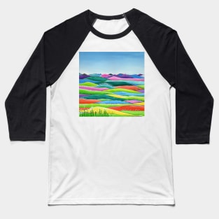 Pastel Hills - Abstract, colorful landscape Baseball T-Shirt